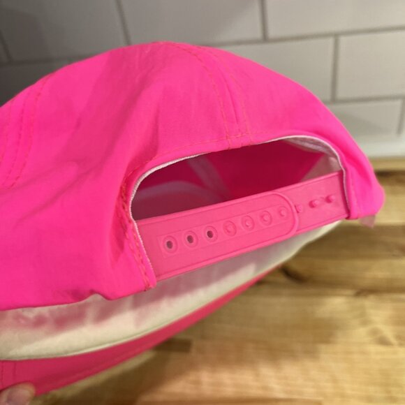VTG Maytag Logo Snapback Hat Cap Neon Pink Cord Detail Promo Nylon - Picture 6 of 9